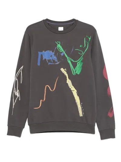 Paul Smith Collage-print Sweatshirt In Gray