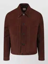 Paul Smith Collared Coat Side Pockets Button Cuffs In Brown