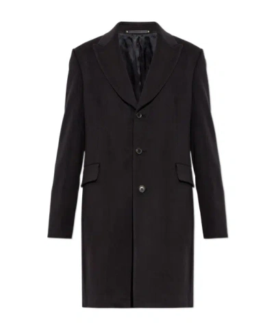 Paul Smith Collared Long-sleeved Coat In Transparent