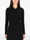Paul Smith Midi Knitwear With Side Zipper And V Neck In Black