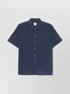Paul Smith Collared Shirt With Textured Fabric And Side Slits