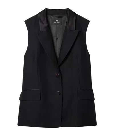 Paul Smith Collared Vest In Black