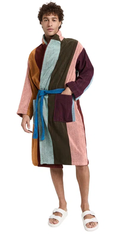 Paul Smith Multicolor Artist Stripe Robe In Multicolour