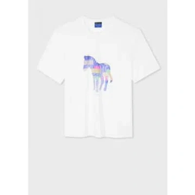 Paul Smith Colourblock Zebra T-shirt Col: 01 White, Size: Xxl