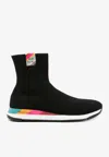 Paul Smith High-top Sneakers With Comet Logo Patch In Black