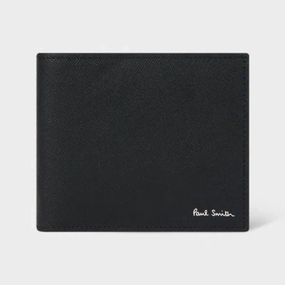 PAUL SMITH 'COMMUTER MINI' INTERIOR BILLFOLD AND COIN WALLET BLACK