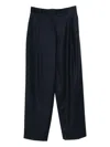 Paul Smith Concealed-fastening Pleated Trousers In Blue