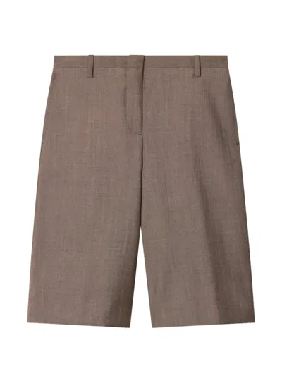 Paul Smith Concealed-fastening Tailored Shorts In Brown