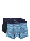 Paul Smith 3 Branded Elastic Boxers Set In Blu