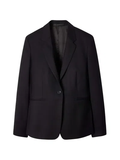 Paul Smith Contrast Collar Blazer In Black
