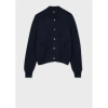 PAUL SMITH PAUL SMITH CONTRAST CUFF THICK KNIT CARDIGAN COL: 49 NAVY, SIZE: M