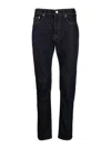 PAUL SMITH CONTRAST-STITCHING DARK-WASH JEANS