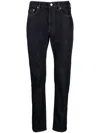 Paul Smith Contrast-stitching Dark-wash Jeans In Rinse Wash