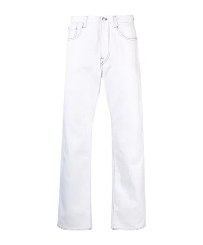 Paul Smith Contrast-stitching Straight-leg Jeans In White