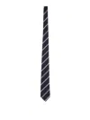 Paul Smith Striped Contrast Tie Pointed Tip In Blue