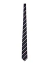 Paul Smith Striped Contrast Tie Pointed Tip In Blue