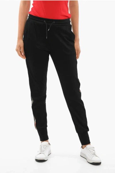 Paul Smith Contrastig Bands Joggers With Drawstrings In Black