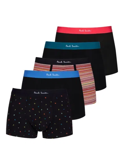 PAUL SMITH CONTRASTING ELASTICATED BOXER (PACK OF FIVE)