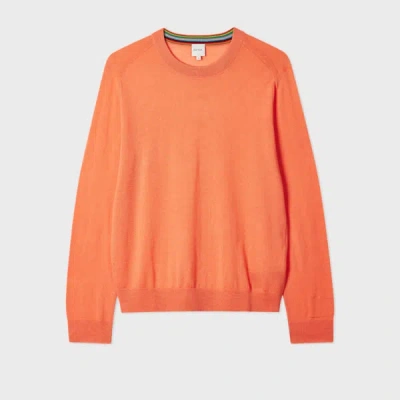 Paul Smith Coral Merino Wool Sweater Pink In Orange