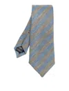Paul Smith Men Tie 8cm Slub Stripes In Blue