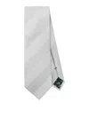Paul Smith Men's Men Tie 8cm Tonal Stripes In Grey