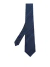 Paul Smith Blue Muted 'signature Stripe' Silk Tie In Multicolour