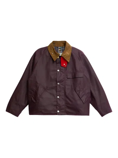 Paul Smith Corduroy-collar Jacket In Burgundy