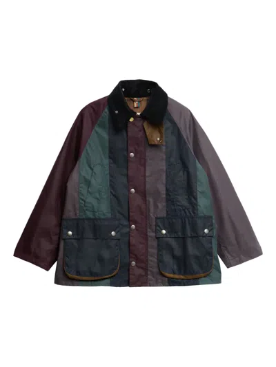 Paul Smith Corduroy-collar Patchwork Jacket In Red