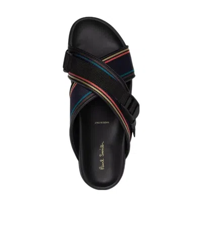 Paul Smith Corsini Crossover Sandals In Black