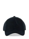 Paul Smith Soft Cotton Blend Cap With Textured Corduroy Finish In Green
