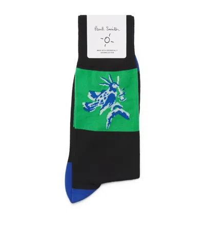 Paul Smith Cotton-blend Bohemia Socks In Black