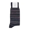 Paul Smith Cotton-blend Kew Stripe Socks In Blue