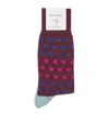 Paul Smith Cotton-blend Kingston Socks In Burgundy