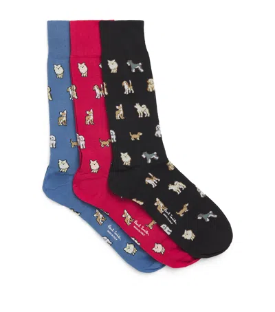 Paul Smith Cotton-blend Kyoto Dog Socks In Multi