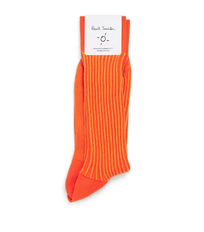 Paul Smith Cotton-blend Lenny Socks In Orange