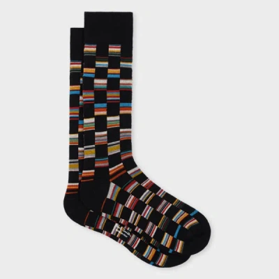 Paul Smith Cotton-blend 'signature Stripe Check' Socks Multicolour