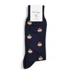 Paul Smith Cotton-blend Signature Stripe Polka-dot Socks In Blue
