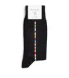 Paul Smith Cotton-blend Signature Stripe Socks In Black
