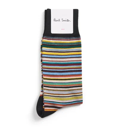 Paul Smith Cotton-blend Signature Stripe Socks In Multi