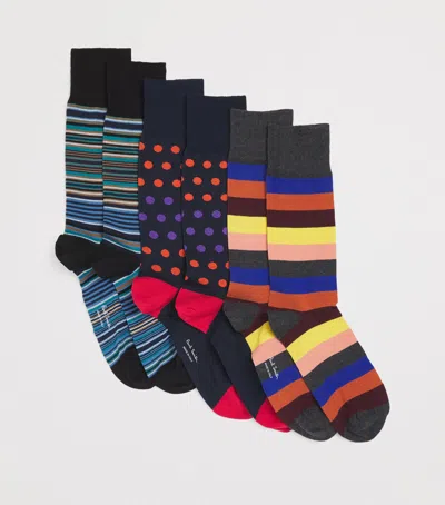 Paul Smith Cotton-blend Socks In Multi