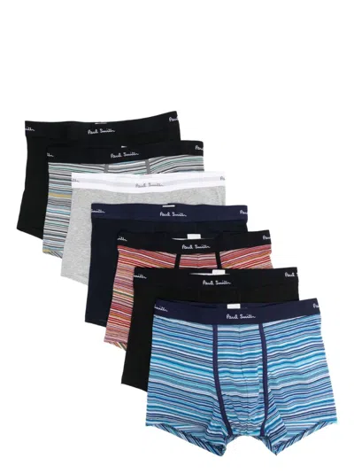 Paul Smith Cotton Boxers (set Of 6) In Black