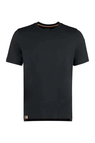Paul Smith Cotton Crew Neck T-shirt Navy In Black