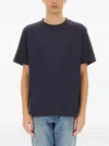 Paul Smith Basic Cotton Crew Neck T-shirt With Short Sleeves In Blue