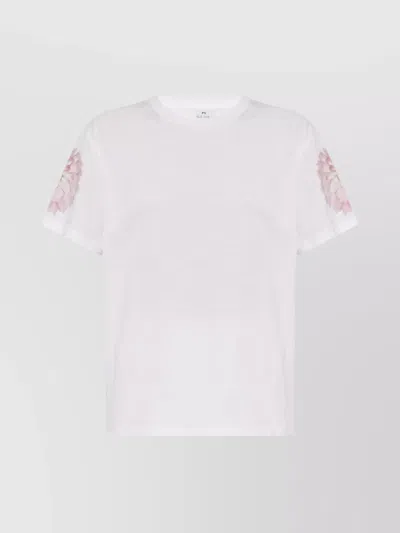 Paul Smith Cotton Crew Neck T-shirt Dahlia In White