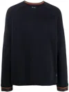 Paul Smith Crewneck Sweater Contrasting Trim In Blue
