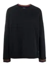 Paul Smith Crewneck Sweater Contrasting Trim In Blue