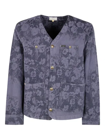 Paul Smith Men's Collarless Chore Jacket In Blue
