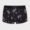 Paul Smith Cotton 'dogs In Space' Print Boxer Briefs Black In Black