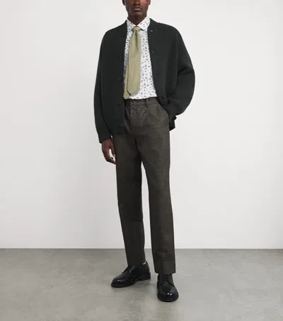 Paul Smith Cotton Floral Print Tailored Fit Shirt In White