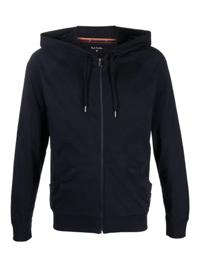 Paul Smith Cotton Hoodie In Blue